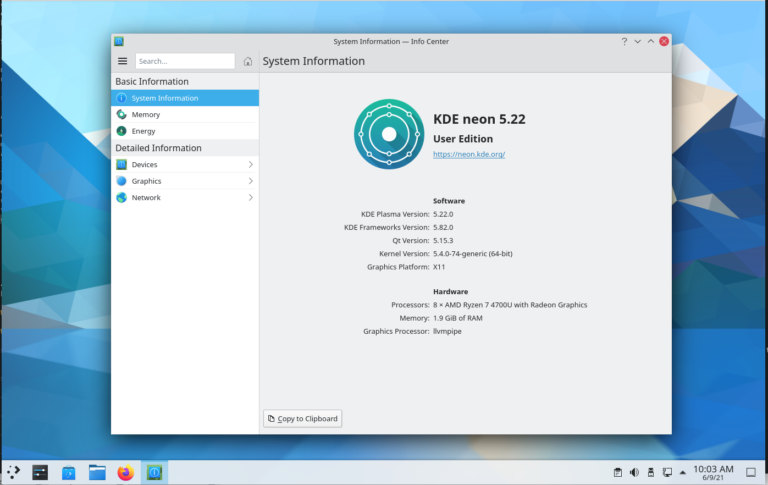 Kde neon разметка диска