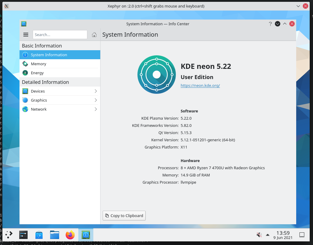 Kde neon разметка диска